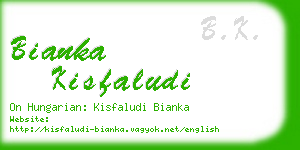 bianka kisfaludi business card